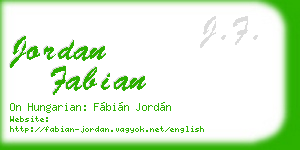 jordan fabian business card