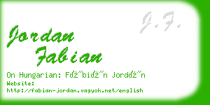 jordan fabian business card